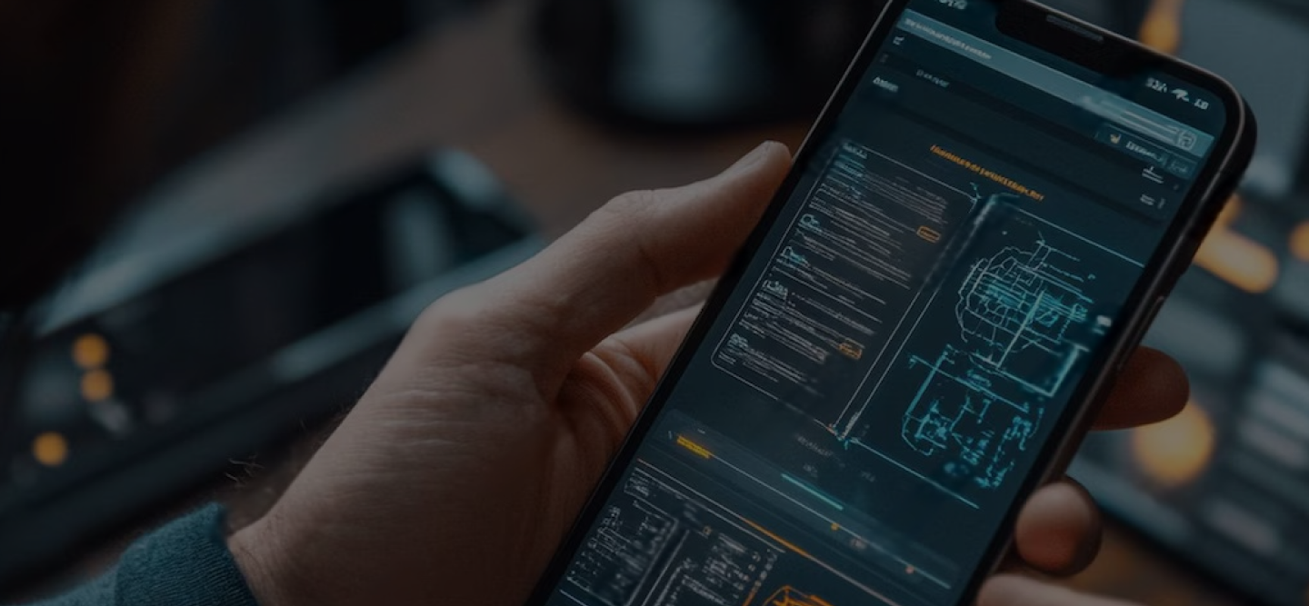 Blue background with abstract horizontal lines